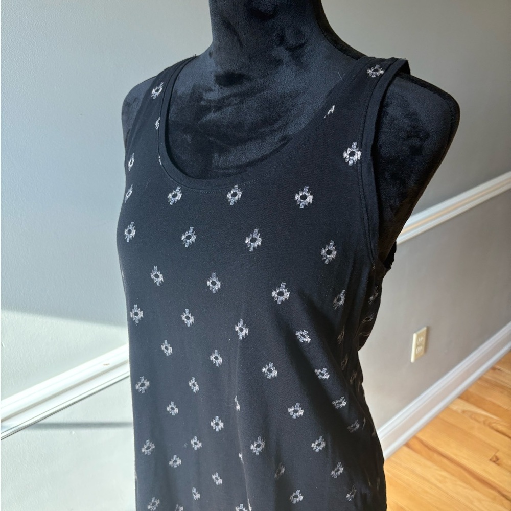 Old Navy Black Tank Top with Southwestern Design